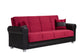 Ottomanson Avalon - Convertible Sofabed With Storage - Burgundy & Black