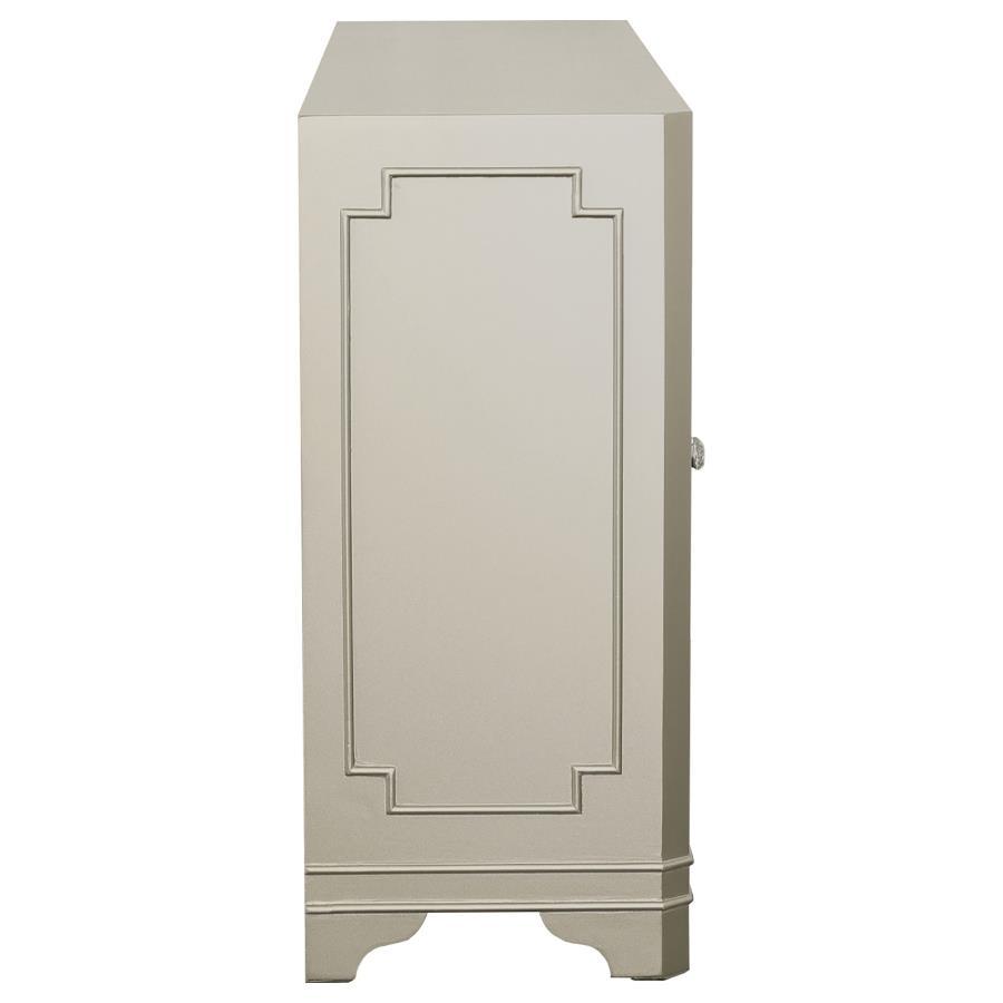 Toula - 4-Door Accent Cabinet - Smoke And Champagne