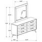 Marlow - 6-Drawer Dresser With Mirror - Rough Sawn Multi