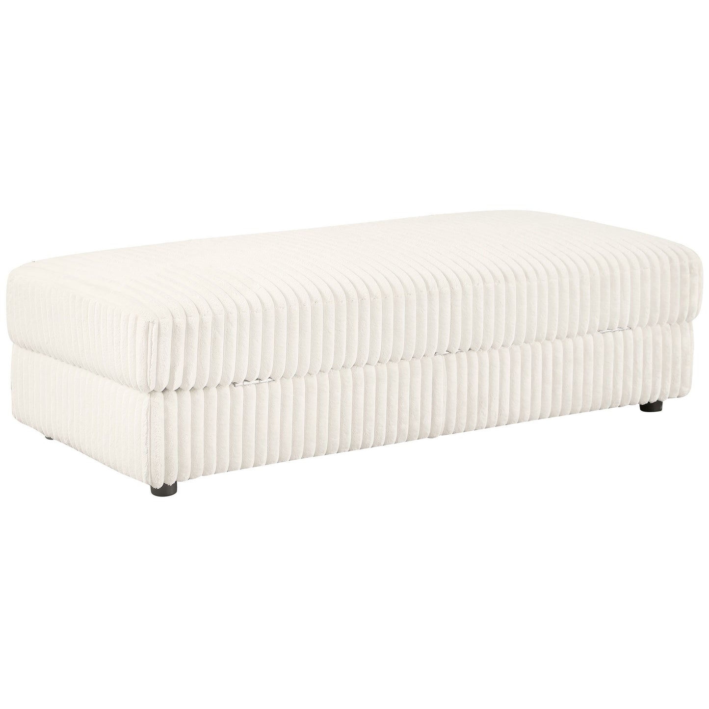 Emberson - Upholstered Rectangular Storage Ottoman - Ivory