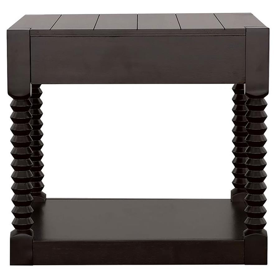 Meredith - 1-Drawer End Table - Coffee Bean