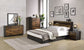 Eos - Queen Bed - Walnut & Black Finish