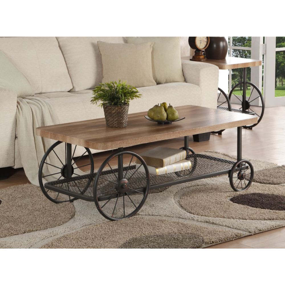 Francie - Coffee Table - Oak & Antique Gray