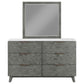 Nathan - 6-Drawer Dresser With Mirror - Gray