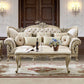 HD-32 - Sofa - Ivory With Silver Highlight