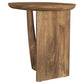 Fletcher - Round Solid Mango Wood Accent Side Table - Brown