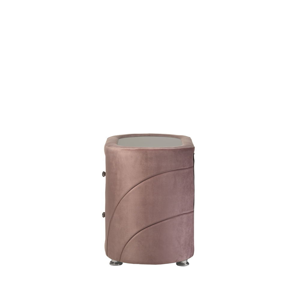 Salonia - Nightstand - Pink Velvet