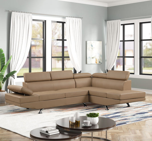 Tango - Sectional - Light Brown