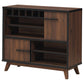 Ezekiel - 2 Door Home Bar Wine Storage Cabinet - Walnut