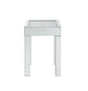 Noralie - End Table With Glass Top - Pearl Silver - Wood - 24"