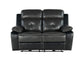 U5050 - Power Reclining Loveseat - Blanche Charcoal / Black