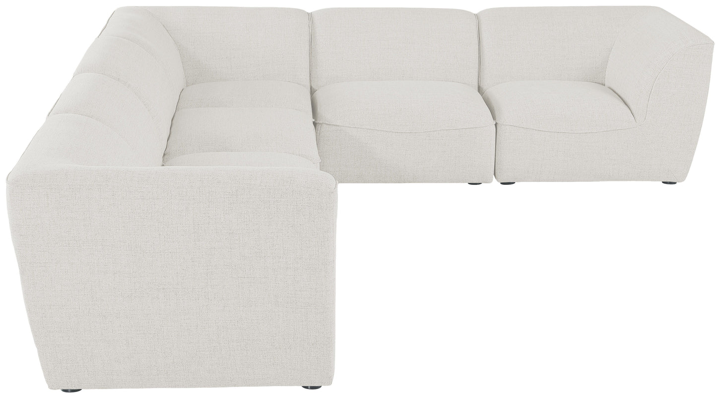 Miramar - Modular Sectional 6 Piece - Cream - Fabric