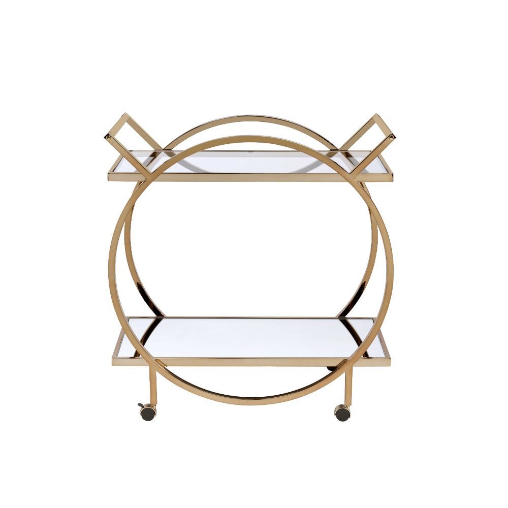 Traverse - Serving Cart - Champagne & Mirrored