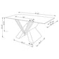 Taffeta - V-Shaped Coffee Table With Glass Top - Silver