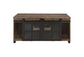 Nineel - Coffee Table - Obscure Glass, Rustic Oak & Black Finish