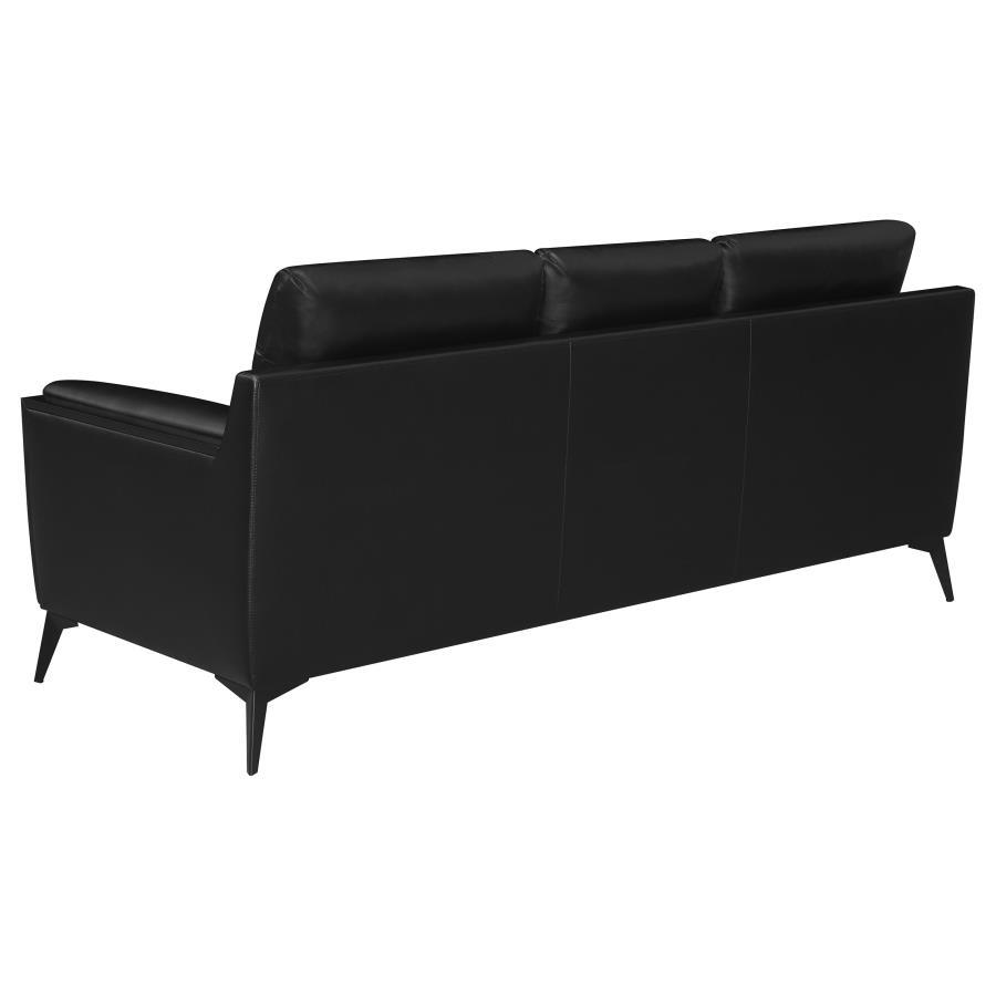 Moira - Upholstered Wedge Arm Tufted Sofa - Black