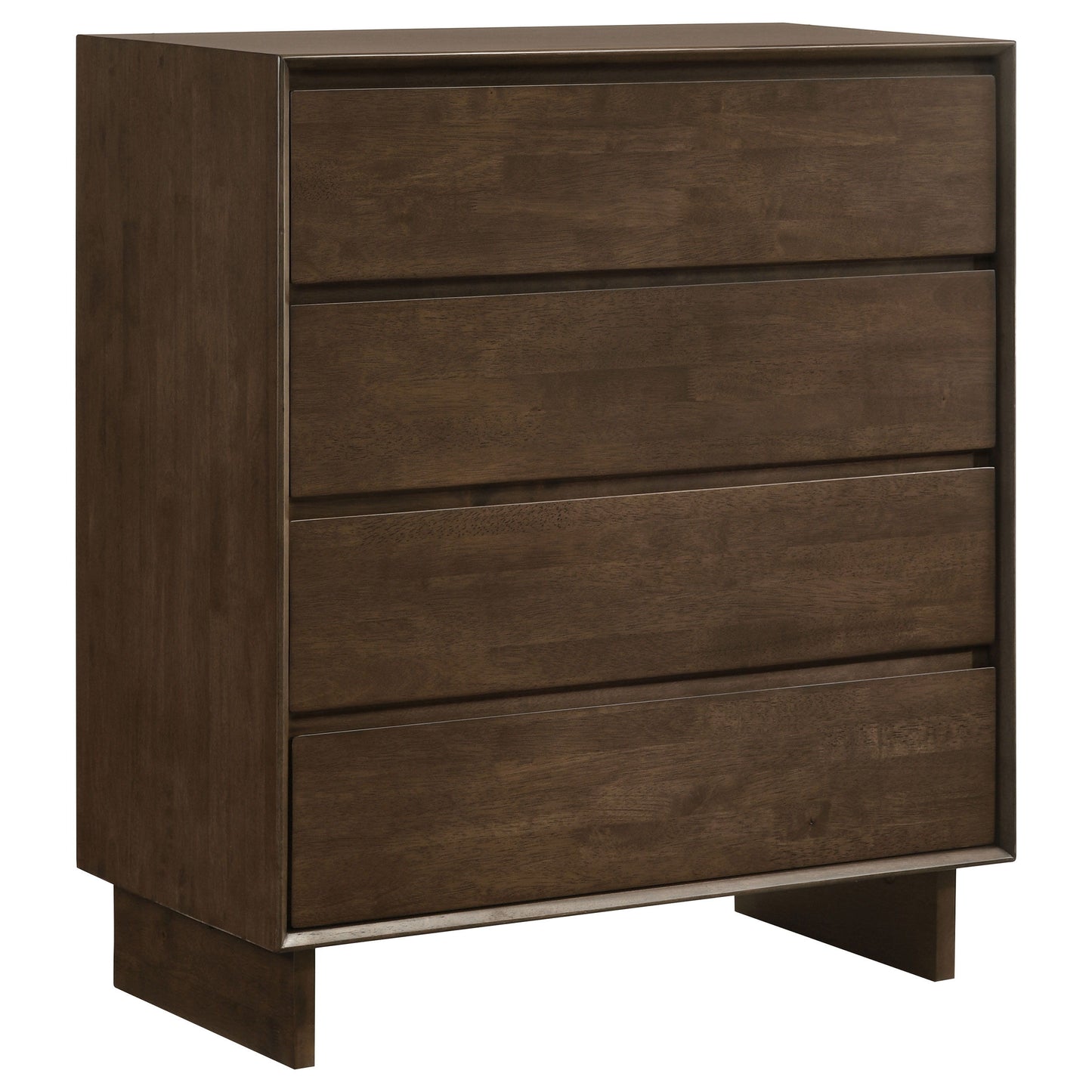 Glenwood - 4-Drawer Chest Of Drawers - Warm Brown