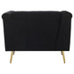 Holly - Tuxedo Arm Tufted Back Chair - Black