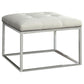 Swanson - Square Upholstered Tufted Ottoman - White