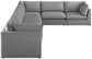 Mackenzie - Modular Sectional 6 Piece - Gray - Fabric