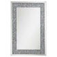 Valerie - Crystal Inlay Rectangle Wall Mirror - Silver