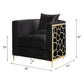 Fergal - Chair - Black Velvet & Gold Finish