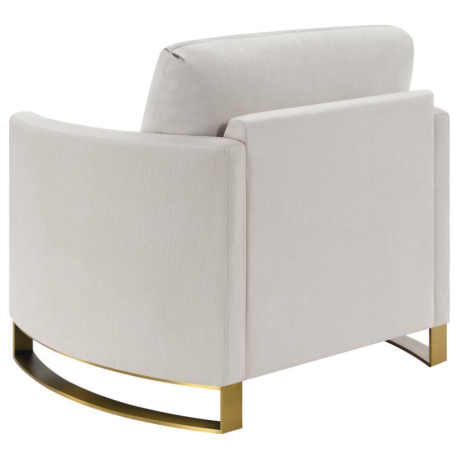 Corliss - Upholstered Arched Arm Accent Chair - Beige