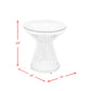 Lavinia - Chrome End Table - White