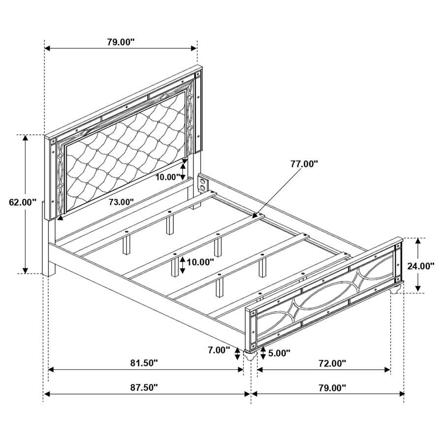 Gunnison - Wood LED Panel Bed