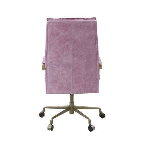 Tinzud - Office Chair - Pink Top Grain Leather