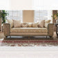 HD-9011 - 3 Piece Sofa Set - Gray / Beige / Gold