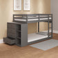 Gaston - Twin Over Twin Bunk Bed - Gray Finish