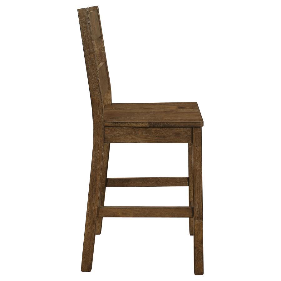 Coleman - Wood Counter Chair (Set of 2) - Rustic Golden Brown