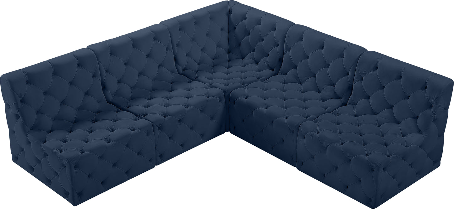 Tuft - Modular Sectional 5 Piece - Navy - Modern & Contemporary