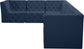 Tuft - Modular Sectional 6 Piece - Navy - Fabric