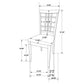 Kelso - Lattice Back Dining Side Chair (Set of 2) - Cappuccino