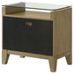 Granada - 2-Drawer Glass Top Nightstand - Natural Pine