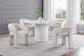 Acadia - Round Sintered Stone Top Dining Table - White