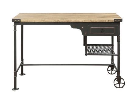 Itzel - Desk - Antique Oak & Sandy Gray