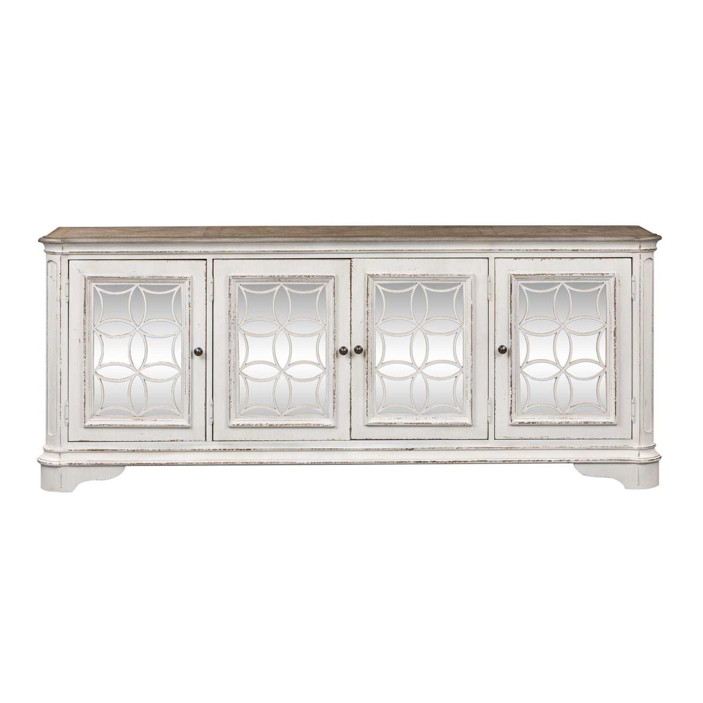 Magnolia Manor - 4 Doors TV Console - White