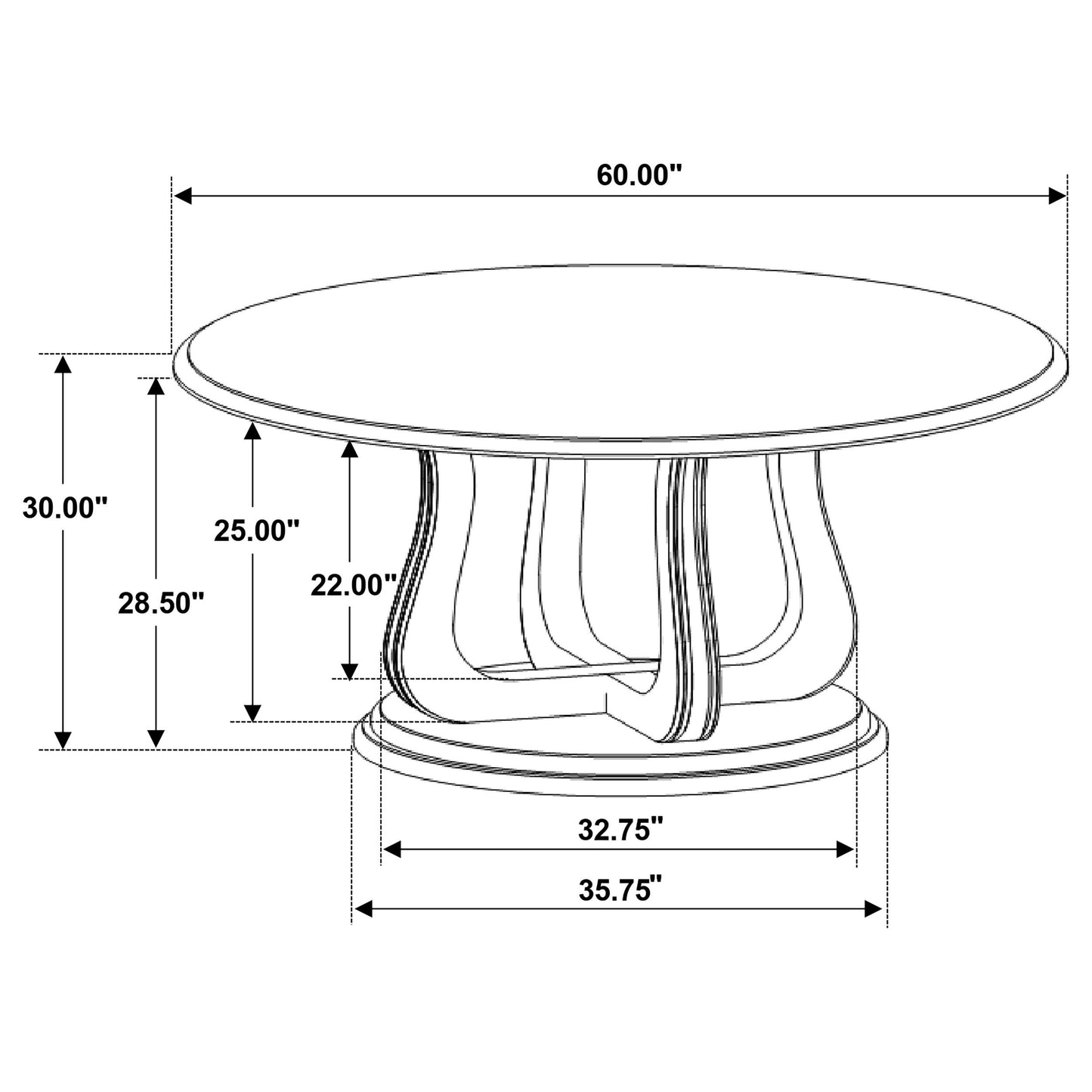 Trofello - 5 Piece Round Dining Table Set - White Washed