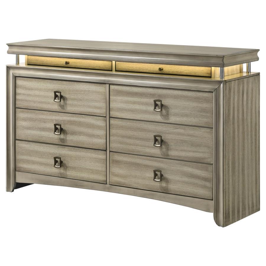 Giselle - 8-Drawer Dresser - Rustic Beige