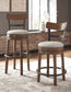 Valebeck -  Tall Upholstered Swivel Barstool