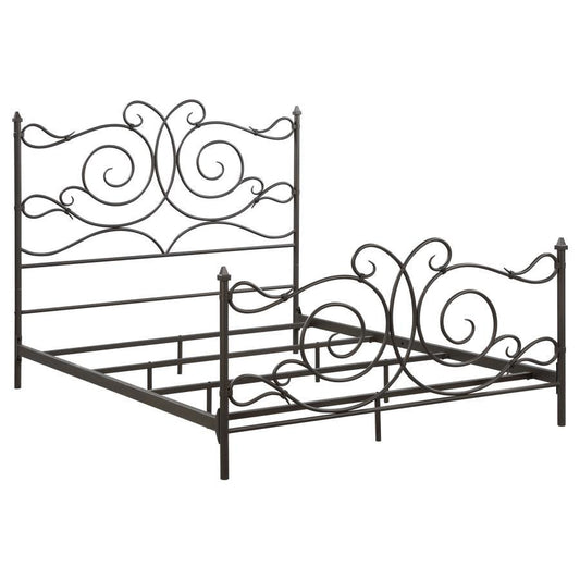 Parleys - Metal Eastern King Open Frame Bed - Dark Bronze