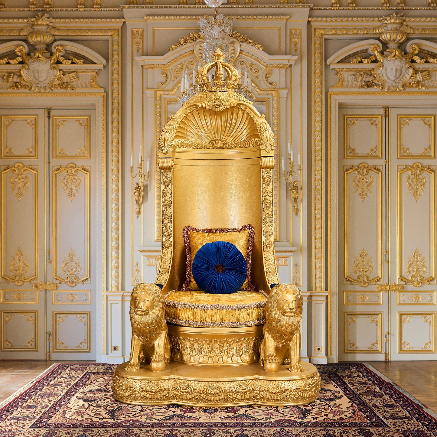 HD-1800 - Throne Chair - Gold