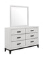 Kate - 4 Piece Queen Bedroom Set (Queen Bed, Dresser, Mirror, Nightstand) - White