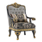 HD-9012 - Chair - Black / Beige / Gold