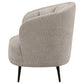 Ellorie - Upholstered Channel Back Curved Chair - Beige