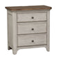 Farmhouse Reimagined - 3 Drawer Nightstand With Charging Station - White