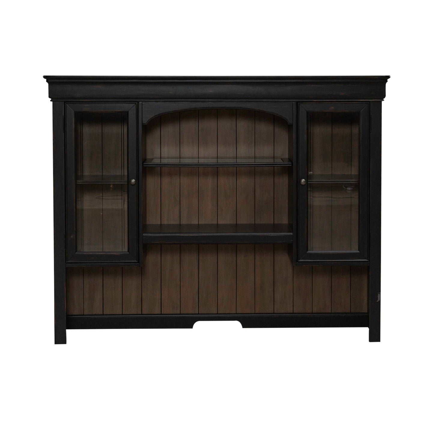 Meritage - Jr Executive Credenza Hutch - Aged Charcoal